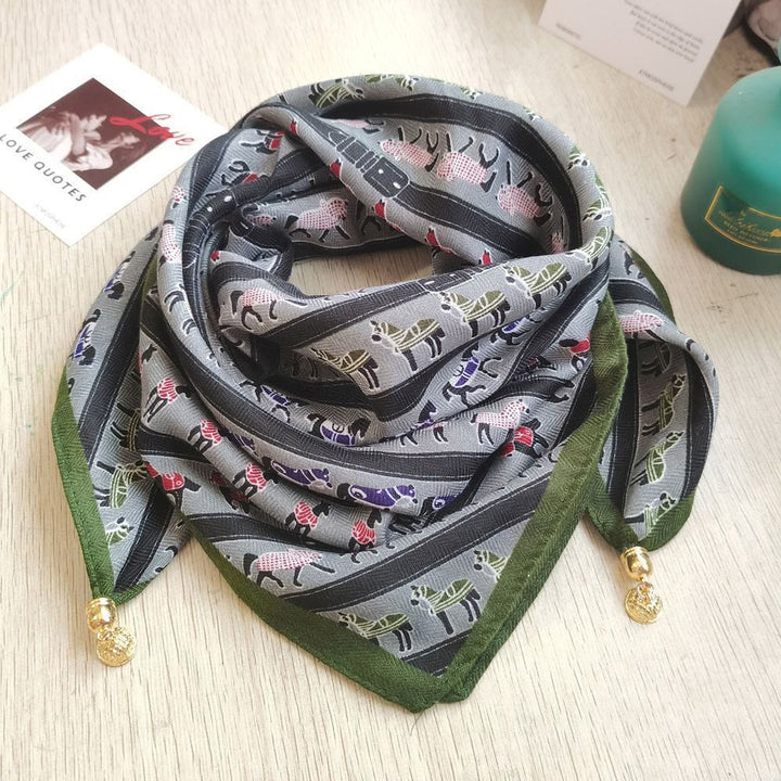 Elegante Damen-Krawatte im Retro-Stil mit Rosen-Polka-Dots, quadratisch, magnetisch - Stil Nr. 54 - image 52