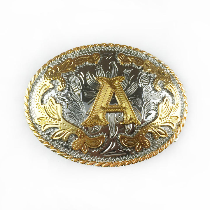 Herren-Ledergürtel mit ovaler, goldener Schnalle und eingraviertem Buchstaben - A - Ohne Gürtel - image 10