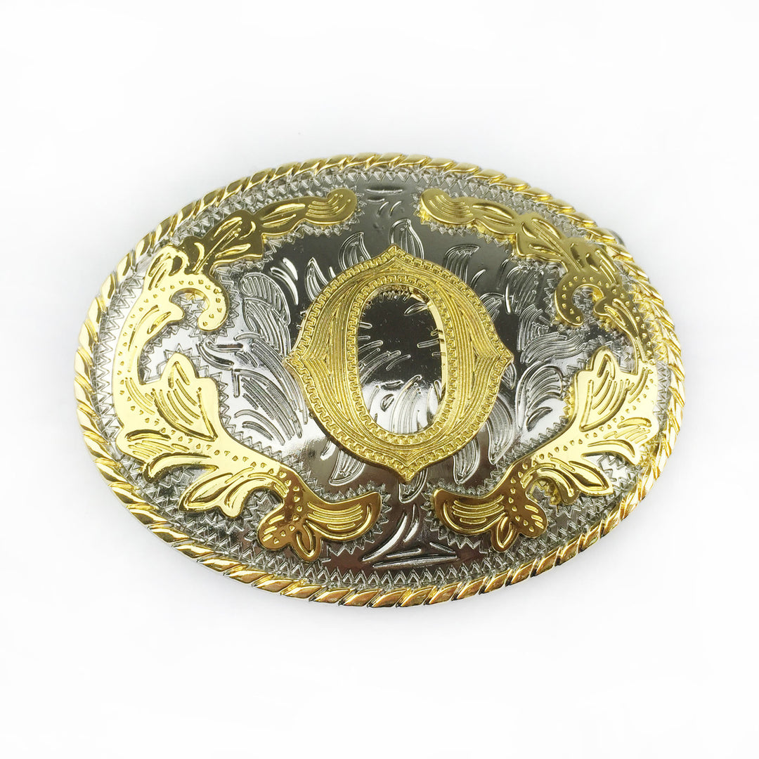 Herren-Ledergürtel mit ovaler, goldener Schnalle und eingraviertem Buchstaben - O - Ohne Gürtel - image 18