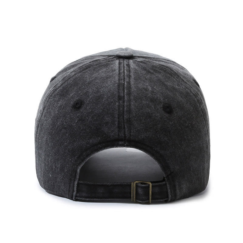 Baseballkappe aus abgenutztem Denim mit gesticktem Sternenmotiv und mehrfarbigem Design - image 3