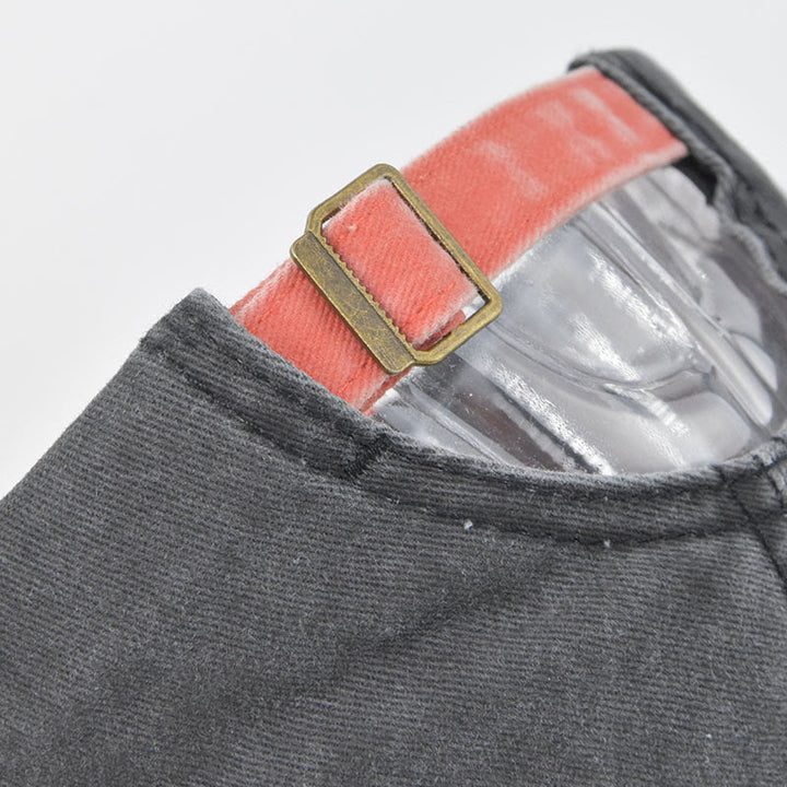 Baseballkappe mit zweifarbigem Ankerprint im Used-Look, ausgefranstem Schirm und mehrfarbigem Design - image 4