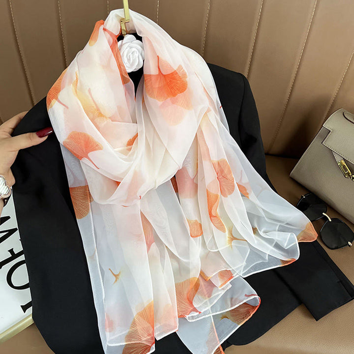 Leichter, fließender Ganzjahresschal mit floralem Kunstdruck für Damen - Stil Nr. 6 - image 12