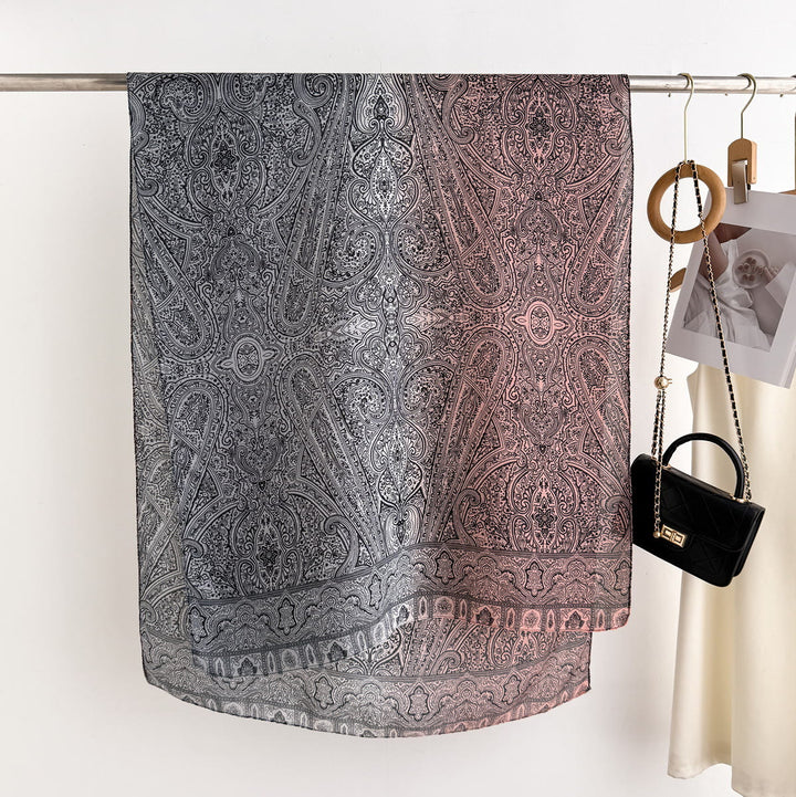 Leichter, transparenter Schal mit Vintage-Paisleymuster für Damen - image 5