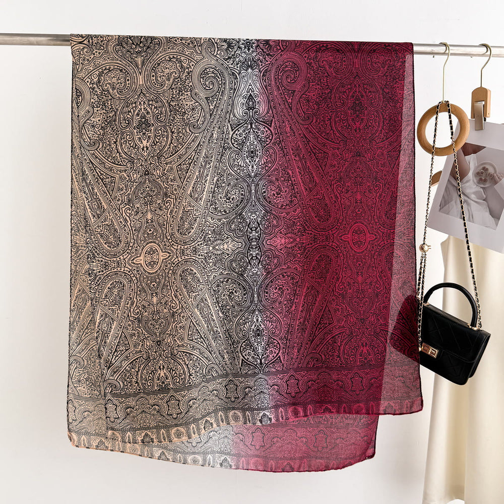 Leichter, transparenter Schal mit Vintage-Paisleymuster für Damen - image 1