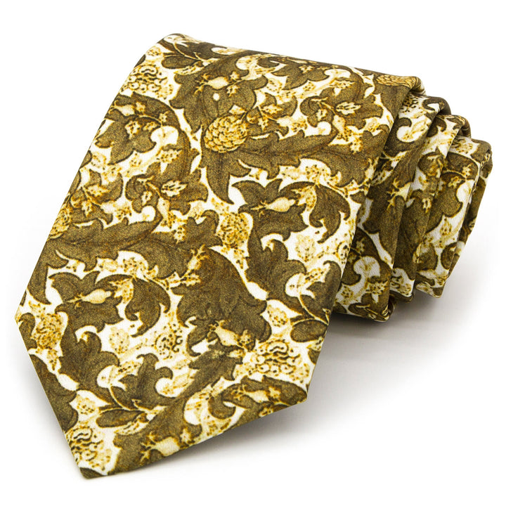 Zeitlose Herrenkrawatte im Retro-Stil mit Blumenmuster und breiter Halspartie - image 16