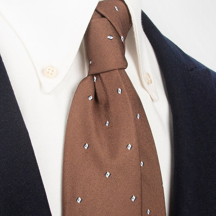 Zeitlose Herrenkrawatte im Retro-Stil mit Blumenmuster und breiter Halspartie - Braun - image 24