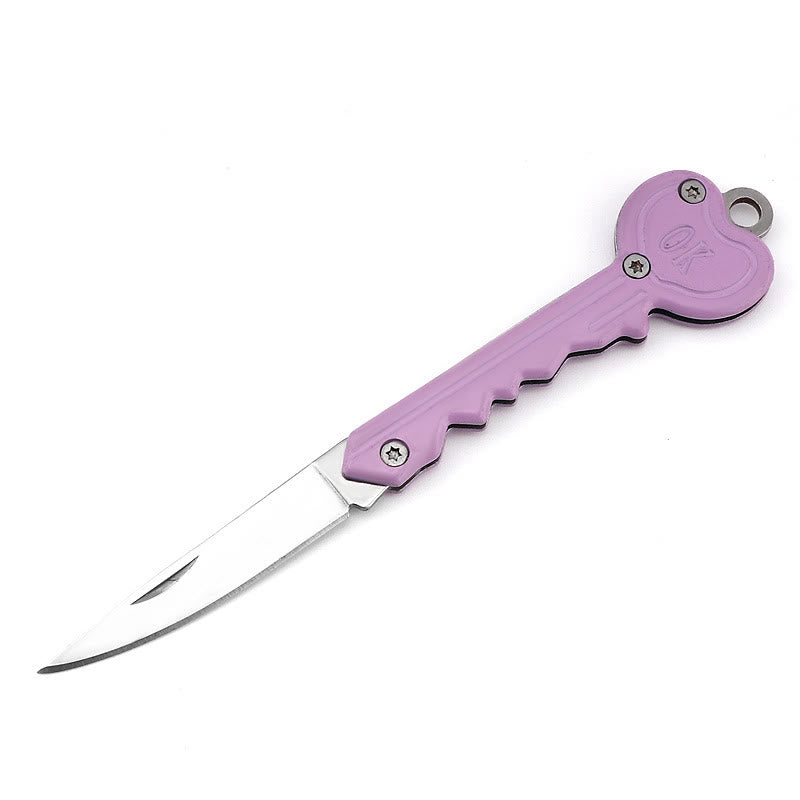 Buntes Love OK Klappmesser, Outdoor-EDC-Werkzeug - Lila - image 11