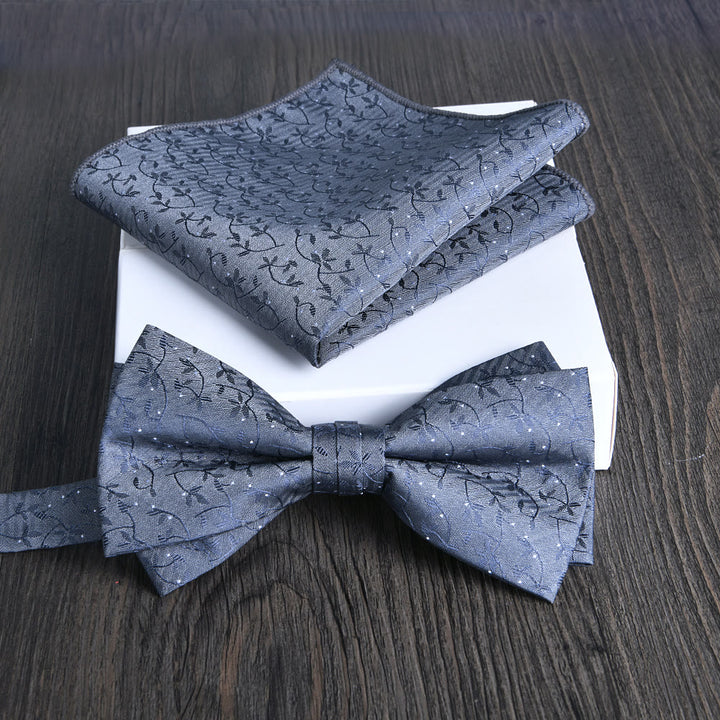 2-teiliges Herren-Einstecktuch-Set aus glänzendem Stoff mit floralem Muster - Stil Nr. 8 - image 7