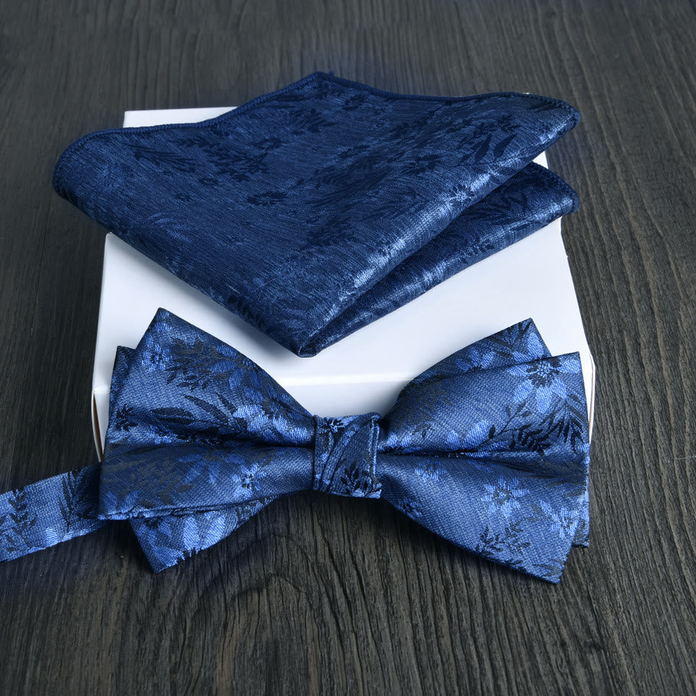 2-teiliges Herren-Einstecktuch-Set aus glänzendem Stoff mit floralem Muster - Stil Nr. 20 - image 19