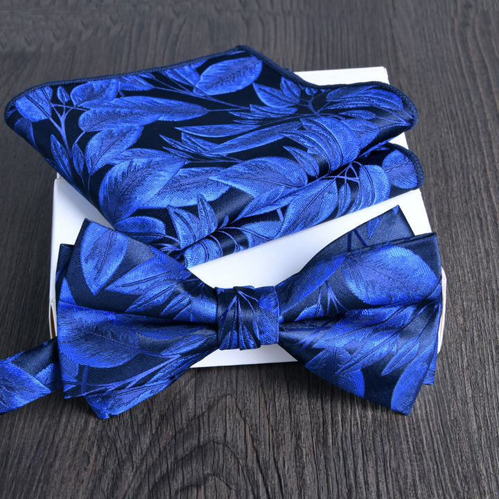 2-teiliges Herren-Einstecktuch-Set aus glänzendem Stoff mit floralem Muster - Stil Nr. 25 - image 24