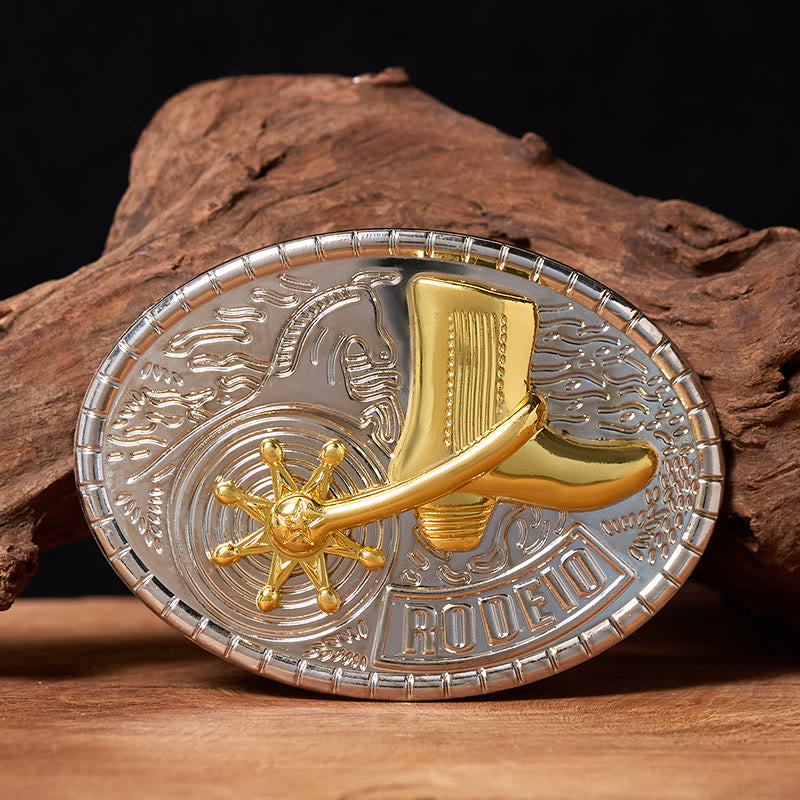 Rotierender Stern Rodeo-Stiefel DIY Schnalle Ledergürtel - Cowboy-Stiefel - Ohne Gürtel - Nicht im Lieferumfang enthalten: Gürtel - image 0