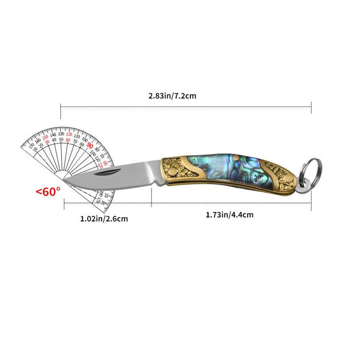 Retro-Adlerkopf-Anhänger mit runder Muschelstruktur, Klappmesser-Schlüsselanhänger - image 7