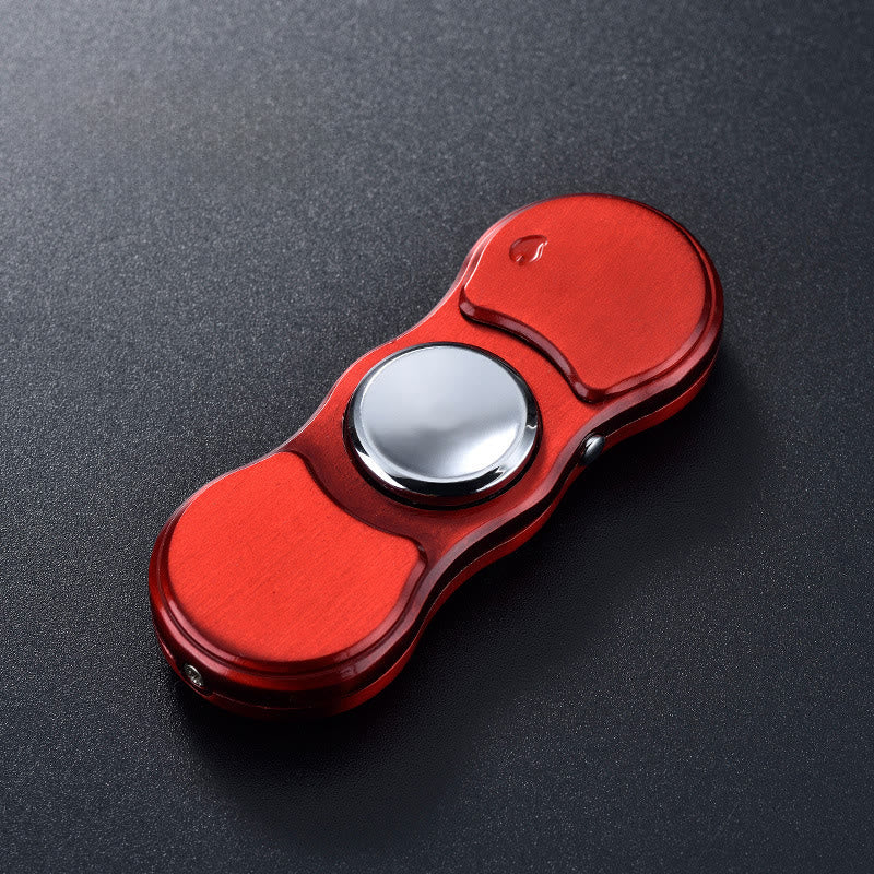 Elektronisches 2-in-1-Fingerspitzen-Gyro-LED-Farblicht-Feuerzeug - Rot - image 7