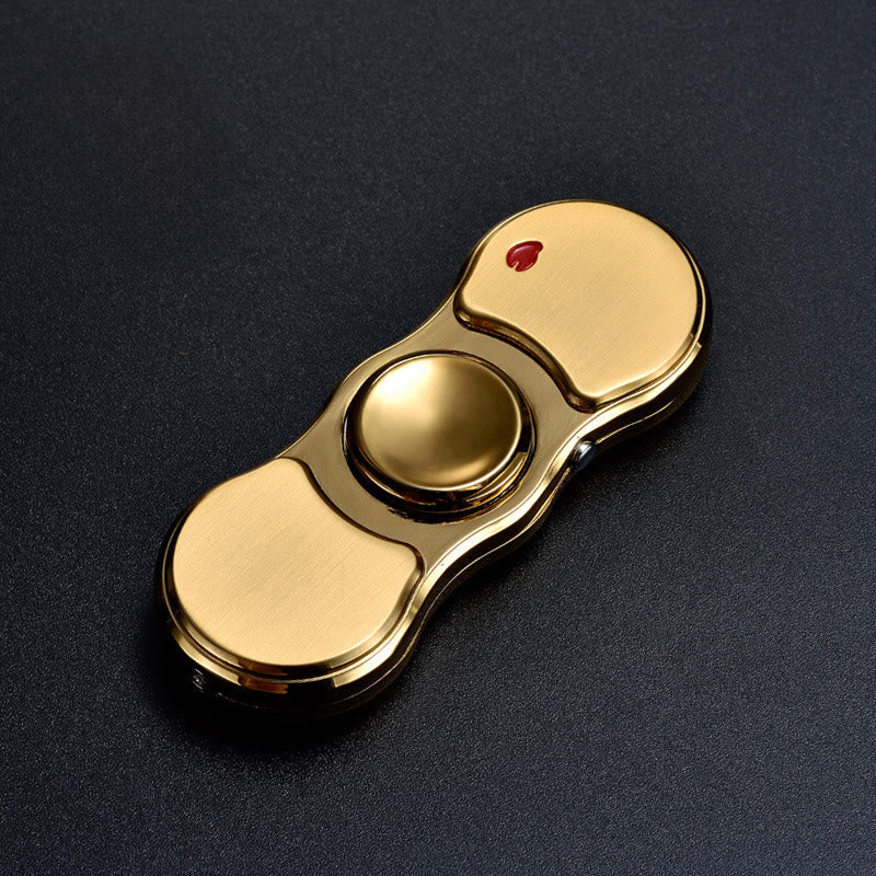 Elektronisches 2-in-1-Fingerspitzen-Gyro-LED-Farblicht-Feuerzeug - Golden - image 6