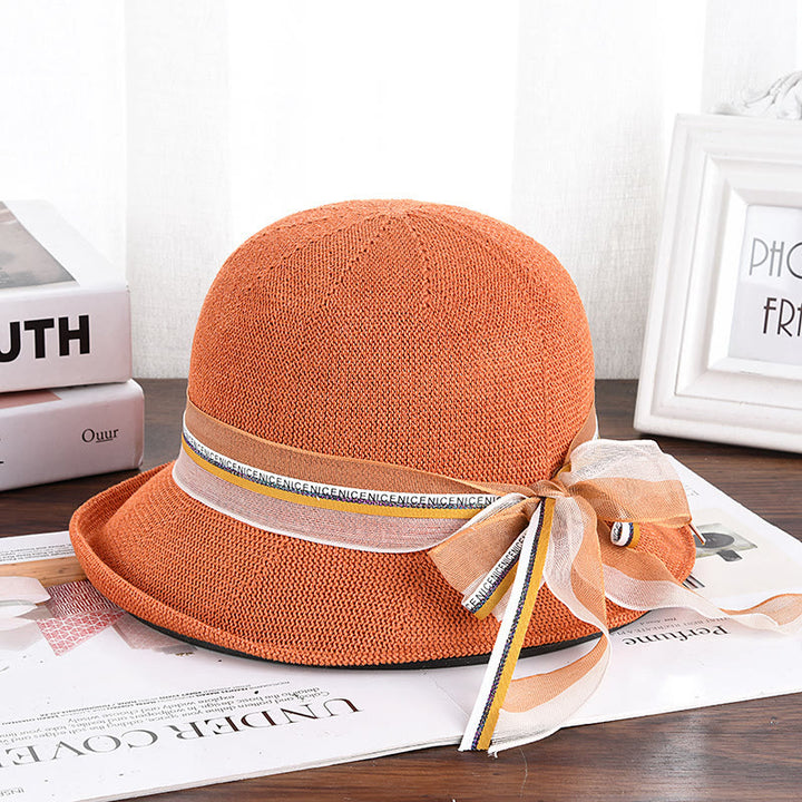 Damen-Strick-Bucket-Hat mit Schleifenverzierung - Karamell - M (22 1/2'') - image 7