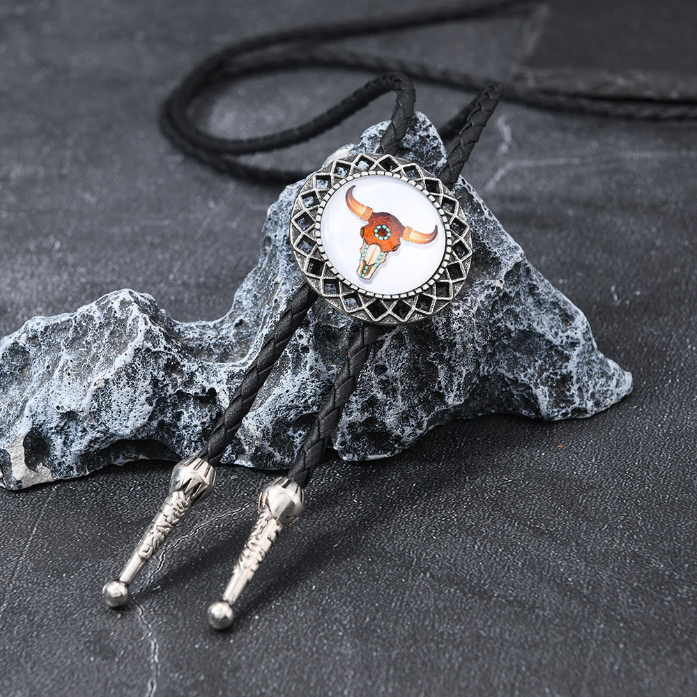 Western-Ikone Cowboy Ritter Kreative Stierkopf-Bolo-Krawatte - Boho-Stierschädel - image 0