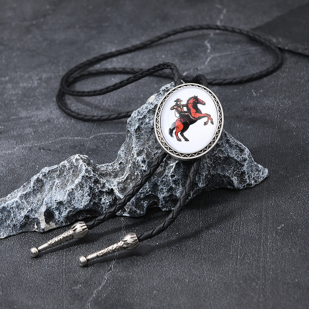 Western-Ikone Cowboy Ritter Kreative Stierkopf-Bolo-Krawatte - Rodeo Bronco - image 8