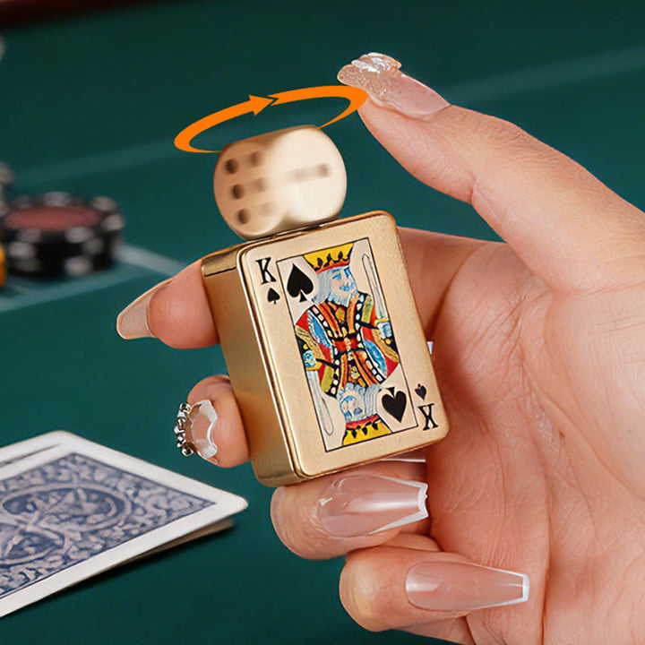 Drehbarer Würfel PokerShape Nachfüllbares Butanfeuerzeug - image 6