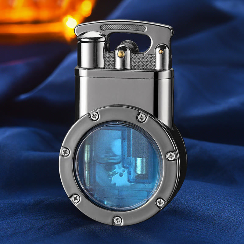 Retro-Butanfeuerzeug mit Kipphebel, aufblasbarem Uhrwerk - image 4