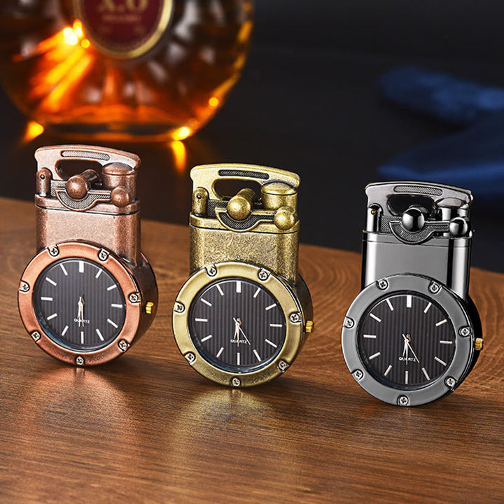 Retro-Butanfeuerzeug mit Kipphebel, aufblasbarem Uhrwerk - image 7