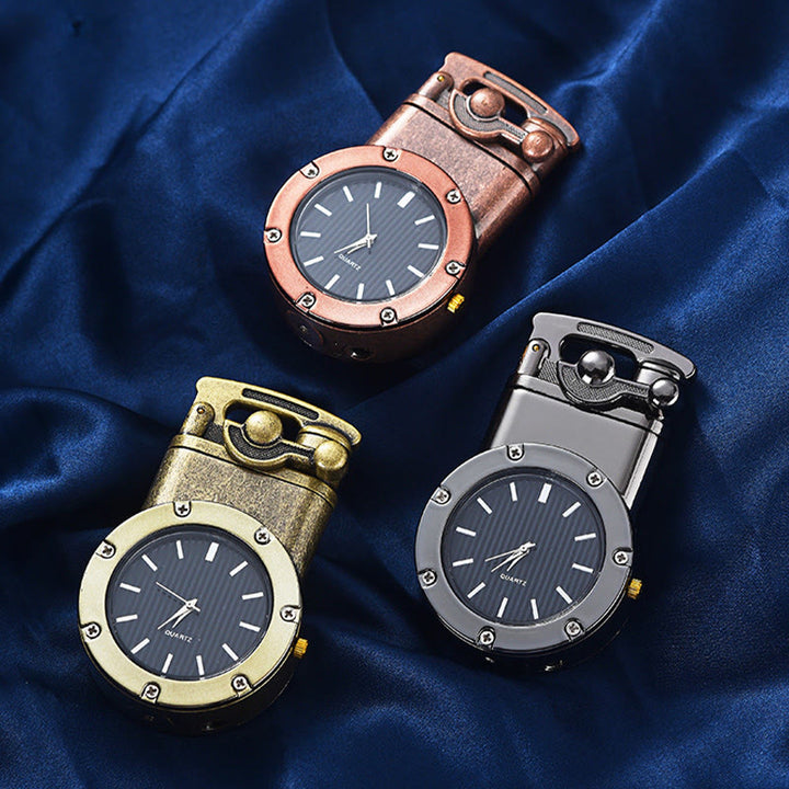 Retro-Butanfeuerzeug mit Kipphebel, aufblasbarem Uhrwerk - image 6