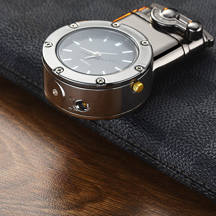 Retro-Butanfeuerzeug mit Kipphebel, aufblasbarem Uhrwerk - image 5