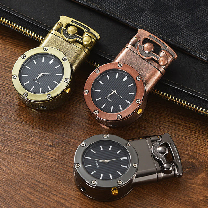 Retro-Butanfeuerzeug mit Kipphebel, aufblasbarem Uhrwerk - image 8