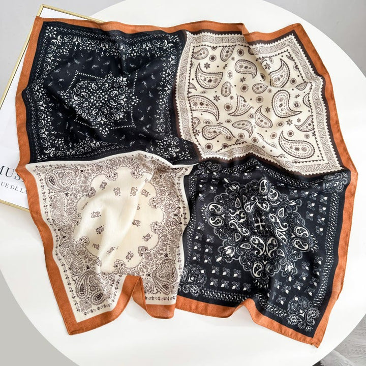 Retro-Einstecktuch mit kontrastierendem Cashew-Muster und Blumenschnalle - Stil Nr. 2 - image 7