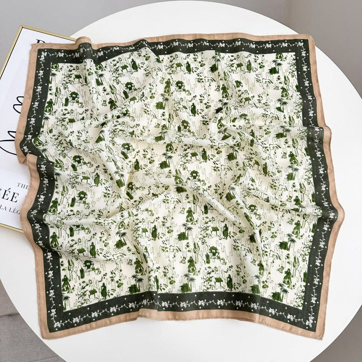 Retro-Einstecktuch mit kontrastierendem Cashew-Muster und Blumenschnalle - Stil Nr. 20 - image 25