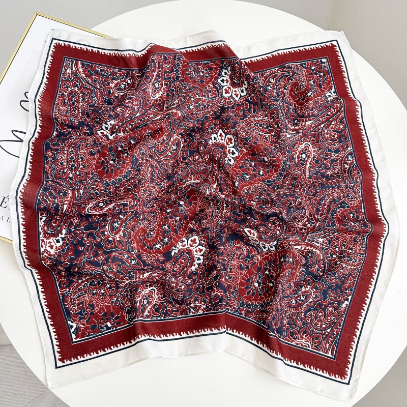 Retro-Einstecktuch mit kontrastierendem Cashew-Muster und Blumenschnalle - Stil Nr. 11 - image 16