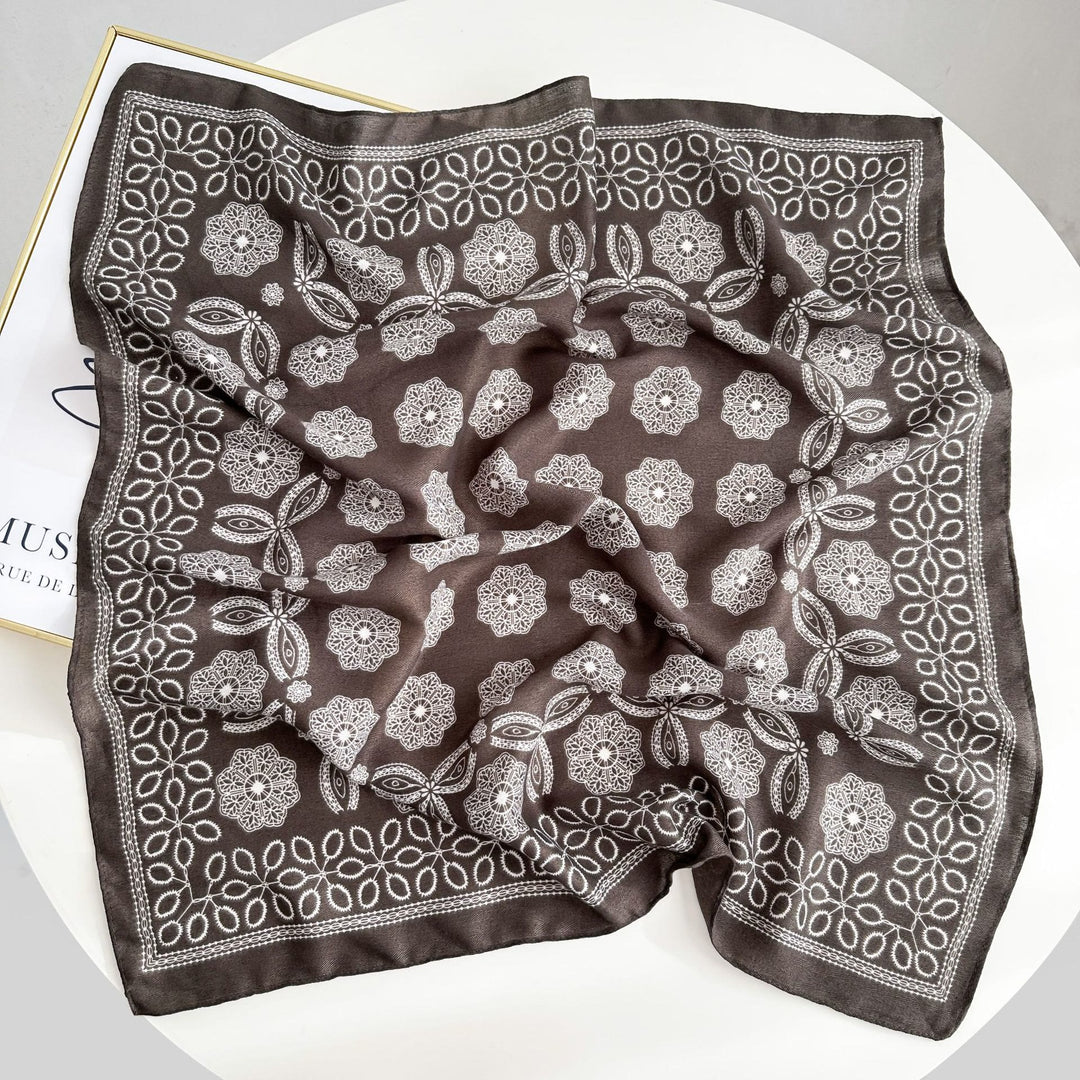 Retro-Einstecktuch mit kontrastierendem Cashew-Muster und Blumenschnalle - Stil Nr. 7 - image 12