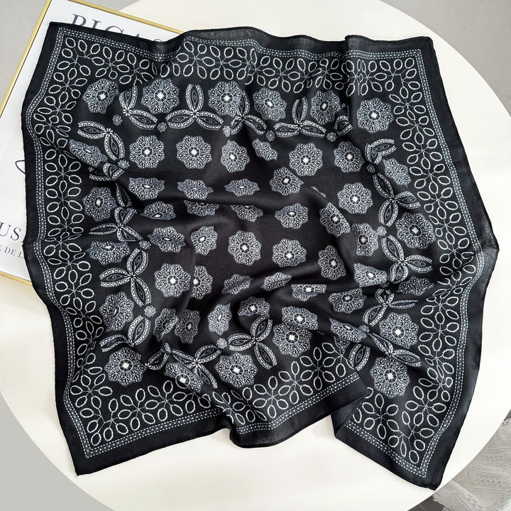 Retro-Einstecktuch mit kontrastierendem Cashew-Muster und Blumenschnalle - Stil Nr. 6 - image 11