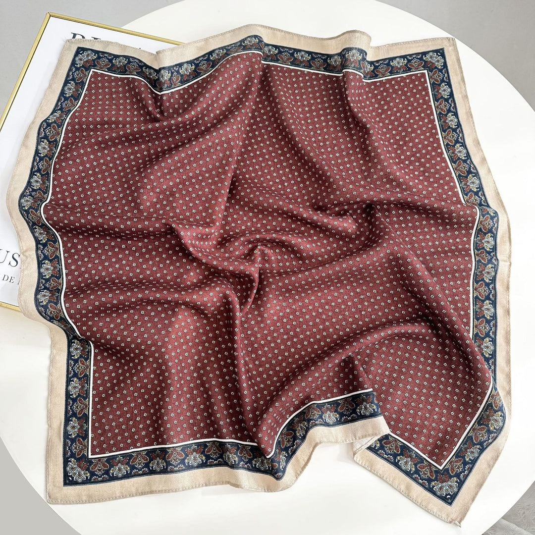 Retro-Einstecktuch mit kontrastierendem Cashew-Muster und Blumenschnalle - Stil Nr. 3 - image 8