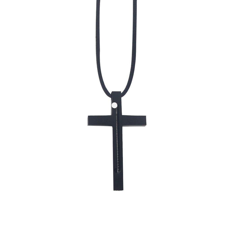 Tragbares Gadget Nadelkreuz-Anhänger-Halskette - Schwarz - image 1