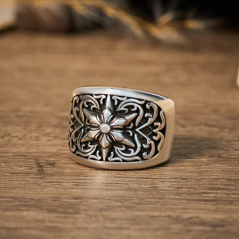 Vintage Einstecktuch mit Paisley-Cashew-Print und silberner Sternschnalle - image 1