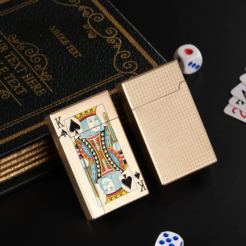 Kreatives Metall-Spaten-Butanfeuerzeug - König der Pik - image 5