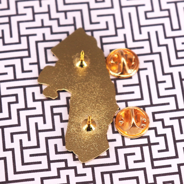 Goldene Emaille-Brosche mit kalifornischem Mohnblumenmotiv - image 3