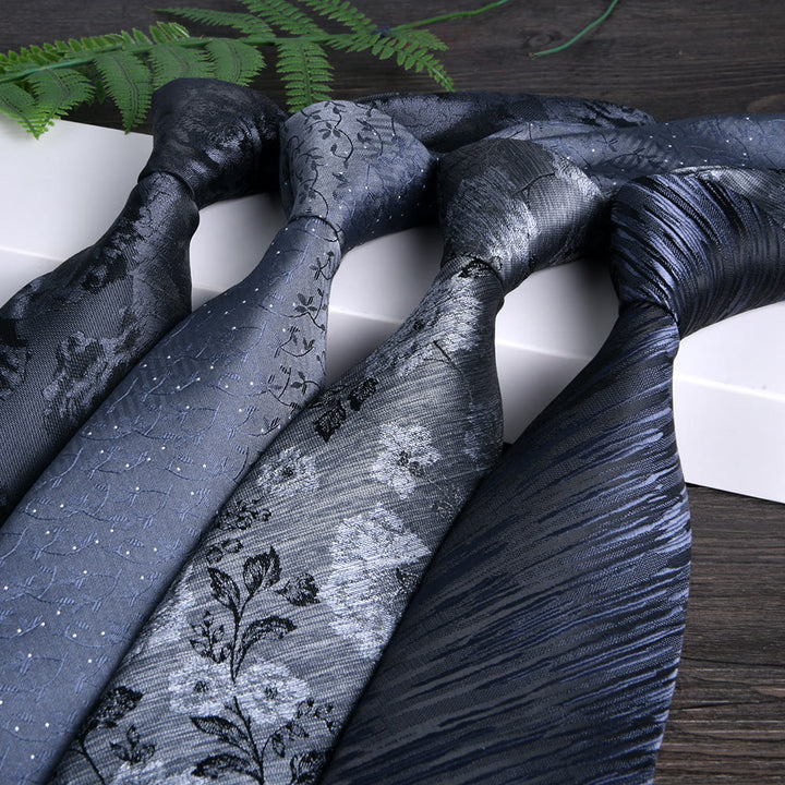 Herren-Krawatte mit floralem Jacquardmuster - image 0