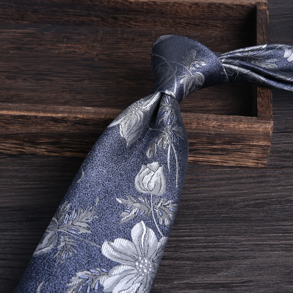 Herren-Krawatte mit floralem Jacquardmuster - Stil Nr. 7 - image 7