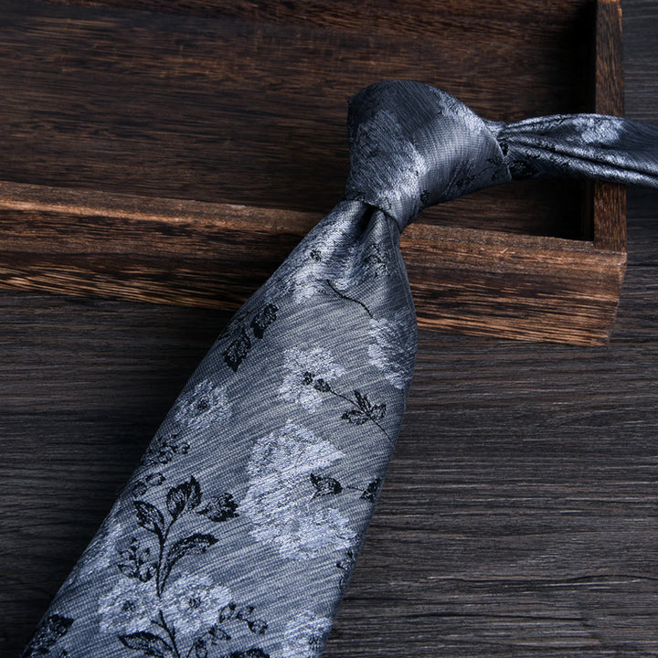 Herren-Krawatte mit floralem Jacquardmuster - Stil Nr. 4 - image 4