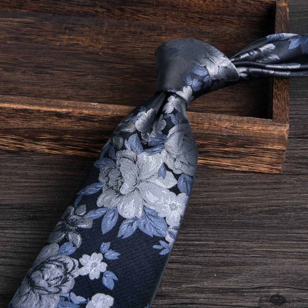 Herren-Krawatte mit floralem Jacquardmuster - Stil Nr. 10 - image 10