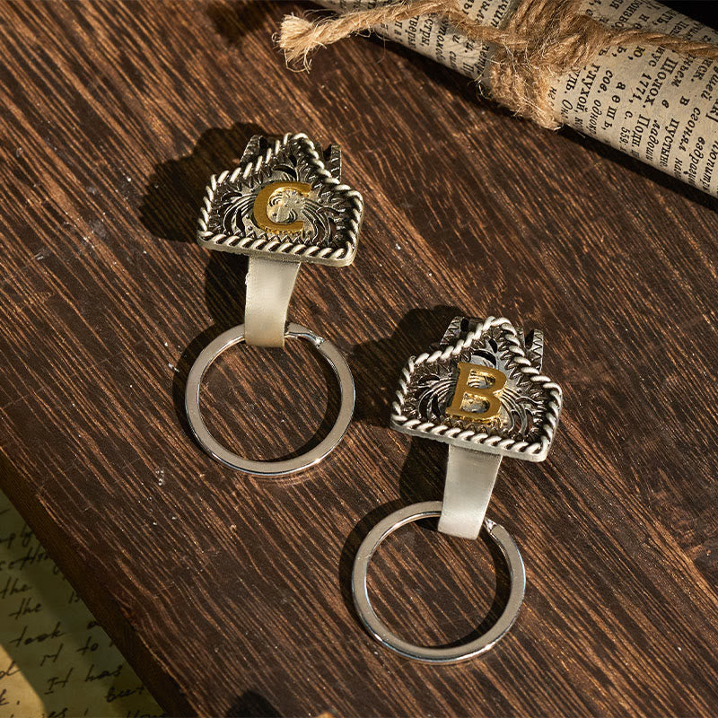 Schlüsselanhänger im Western-Retro-Stil mit Buchstaben und schlüsselförmigem Messer - image 4