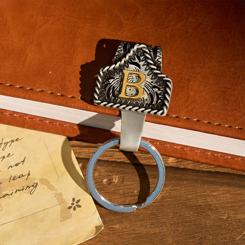 Schlüsselanhänger im Western-Retro-Stil mit Buchstaben und schlüsselförmigem Messer - image 3