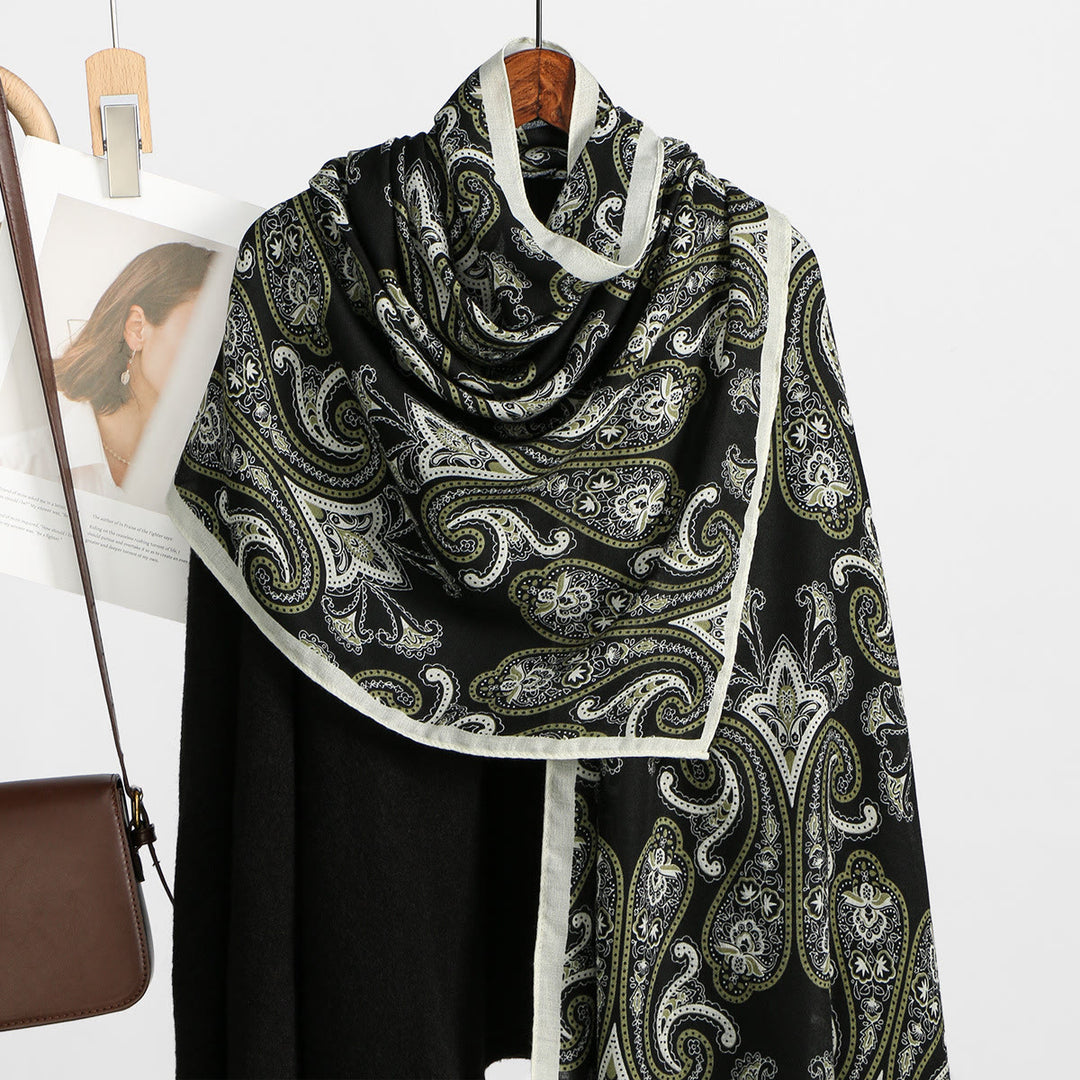 Damen-Schal mit Retro-Cashew-Print, dünn - Stil Nr. 2 - image 2