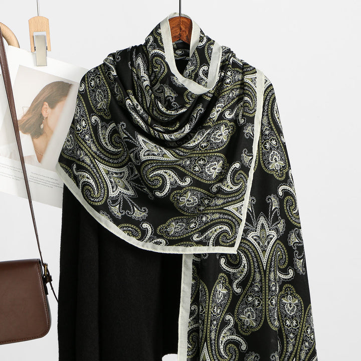Damen-Schal mit Retro-Cashew-Print, dünn - Stil Nr. 2 - image 2