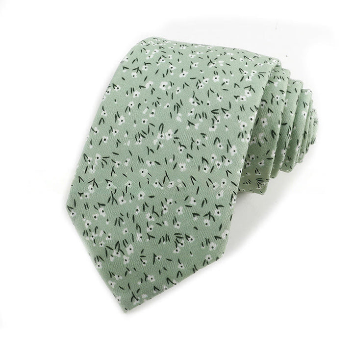 Elegante Herren-Krawatte aus Baumwolle im Vintage-Stil mit Blumenmuster - Stil Nr. 2 - image 2