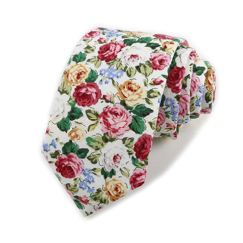 Elegante Herren-Krawatte aus Baumwolle im Vintage-Stil mit Blumenmuster - Stil Nr. 9 - image 9