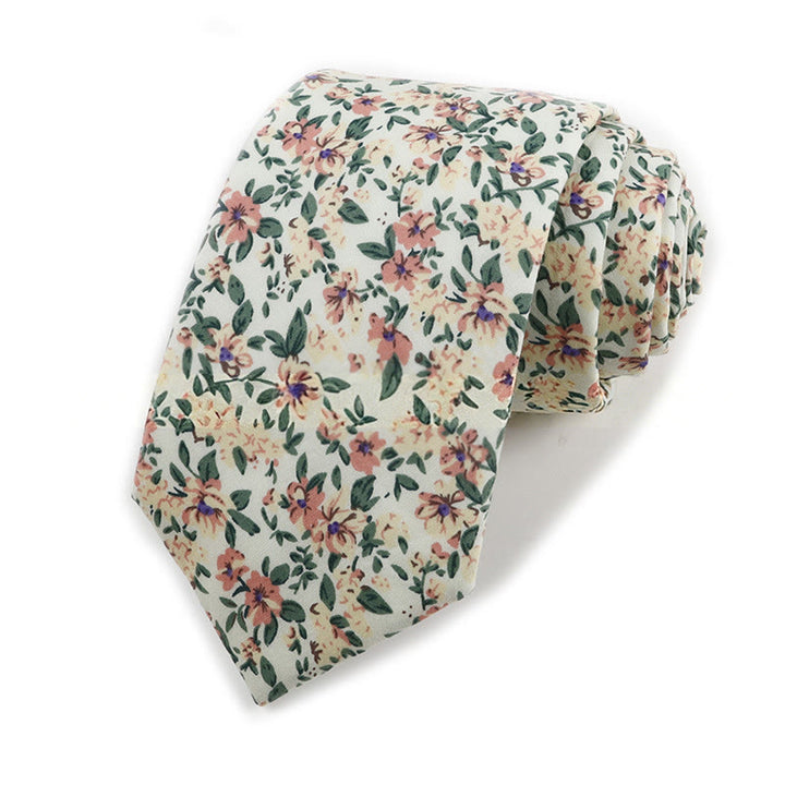 Elegante Herren-Krawatte aus Baumwolle im Vintage-Stil mit Blumenmuster - Stil Nr. 16 - image 16