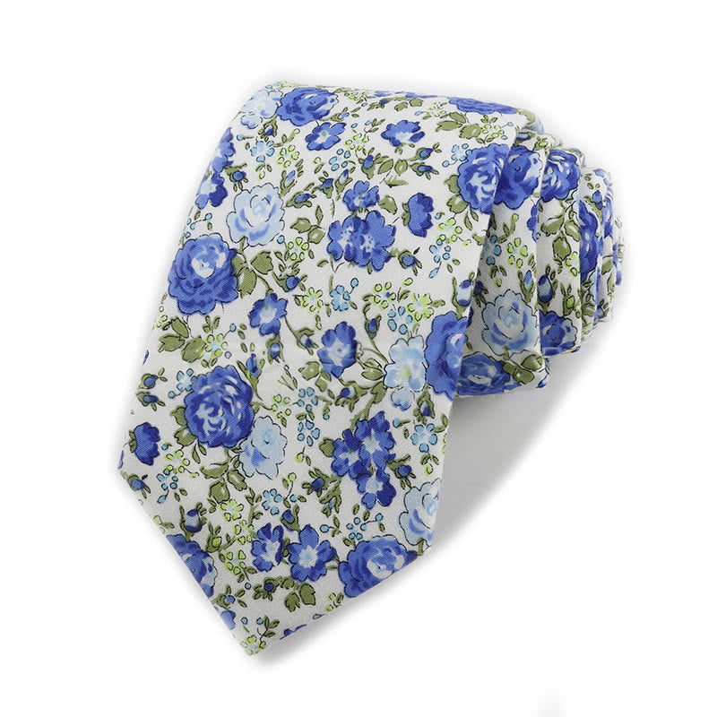 Elegante Herren-Krawatte aus Baumwolle im Vintage-Stil mit Blumenmuster - Stil Nr. 15 - image 15
