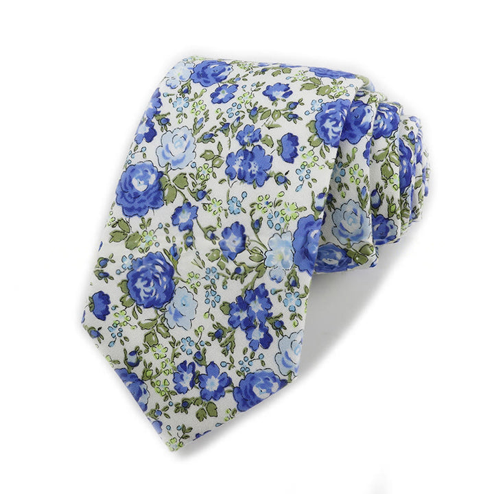 Elegante Herren-Krawatte aus Baumwolle im Vintage-Stil mit Blumenmuster - Stil Nr. 15 - image 15